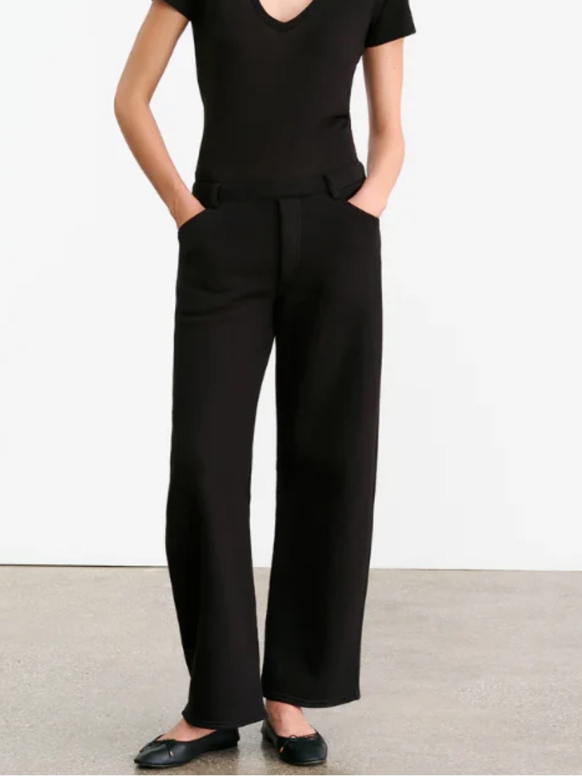 Nili Lotan Tribeca Barrel Leg Sweatpants In Black Size M Made Usa